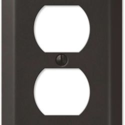 Amerelle 163DDB Century Wallplate, 1 Duplex, Steel, Aged Bronze, 1-Pack
