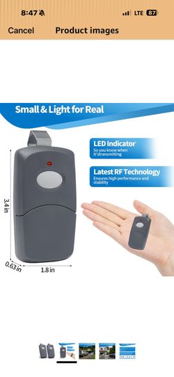 2 for 10 Pin Multicode & Stanley 308911 105015 300MHz & 310MHz,10 Dip Switch Gate Door Opener Remote,Compatible with 10 Digit Multi-Code Garage Door O