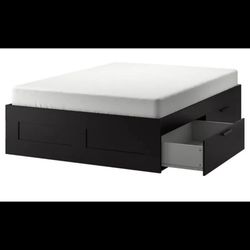 BRIMES Full Size Bed Frame With Storage