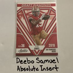 Deebo Samuel Washington Commanders WR Absolute Short Print Insert Card. 
