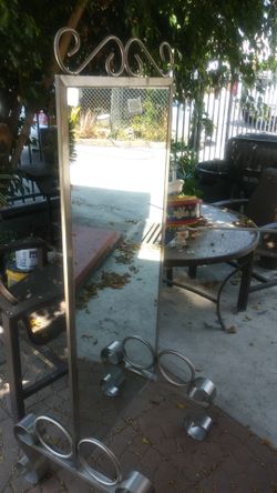 Stainless Steel Standing Mirror