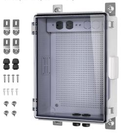 Brand: ANIMACYN 4.6 4.6 out of 5 stars (52) Waterproof ABS Enclosure Cabinet Junction Box, Ventilated Design, Indoor/Outdoor Use, with Mounting Panel,