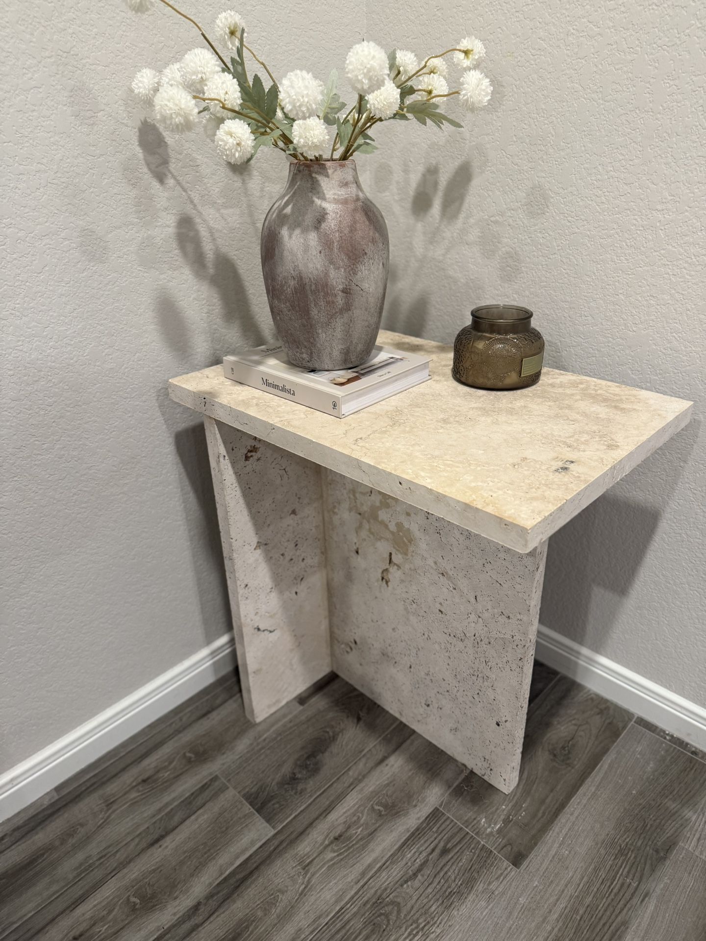 RH Inspired Travertine Stone Table