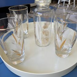 Vintage Wheat Pattern Glasses