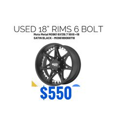 *read in full * Full set of 4 used Moto Metal MO0961 wheels in satin black.