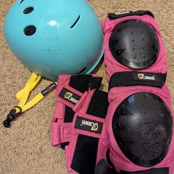 Helmet, Wrist Guards, Knee Pads