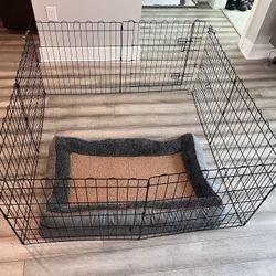 Dog Starter Setup – Playpen + Memory Foam Bed  