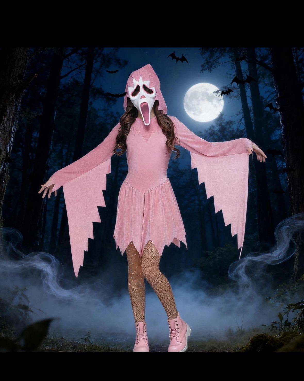 Pink Ghost Face Costume