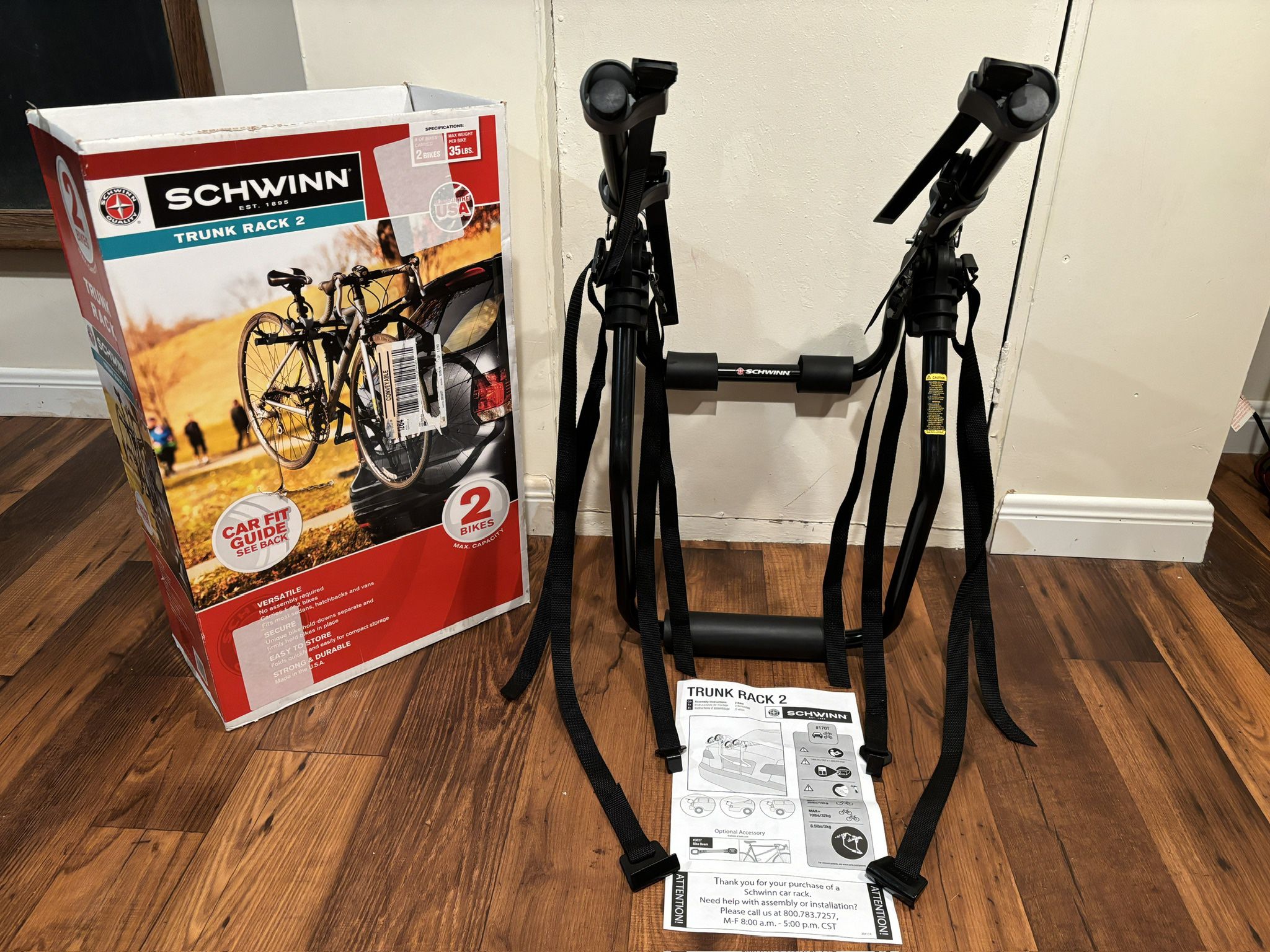 Schwinn Bike Rack (holds 2 bikes) - Like New