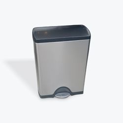 Simple Human Rectangular Dual Compartment Recycling Kitchen Step Trash Can