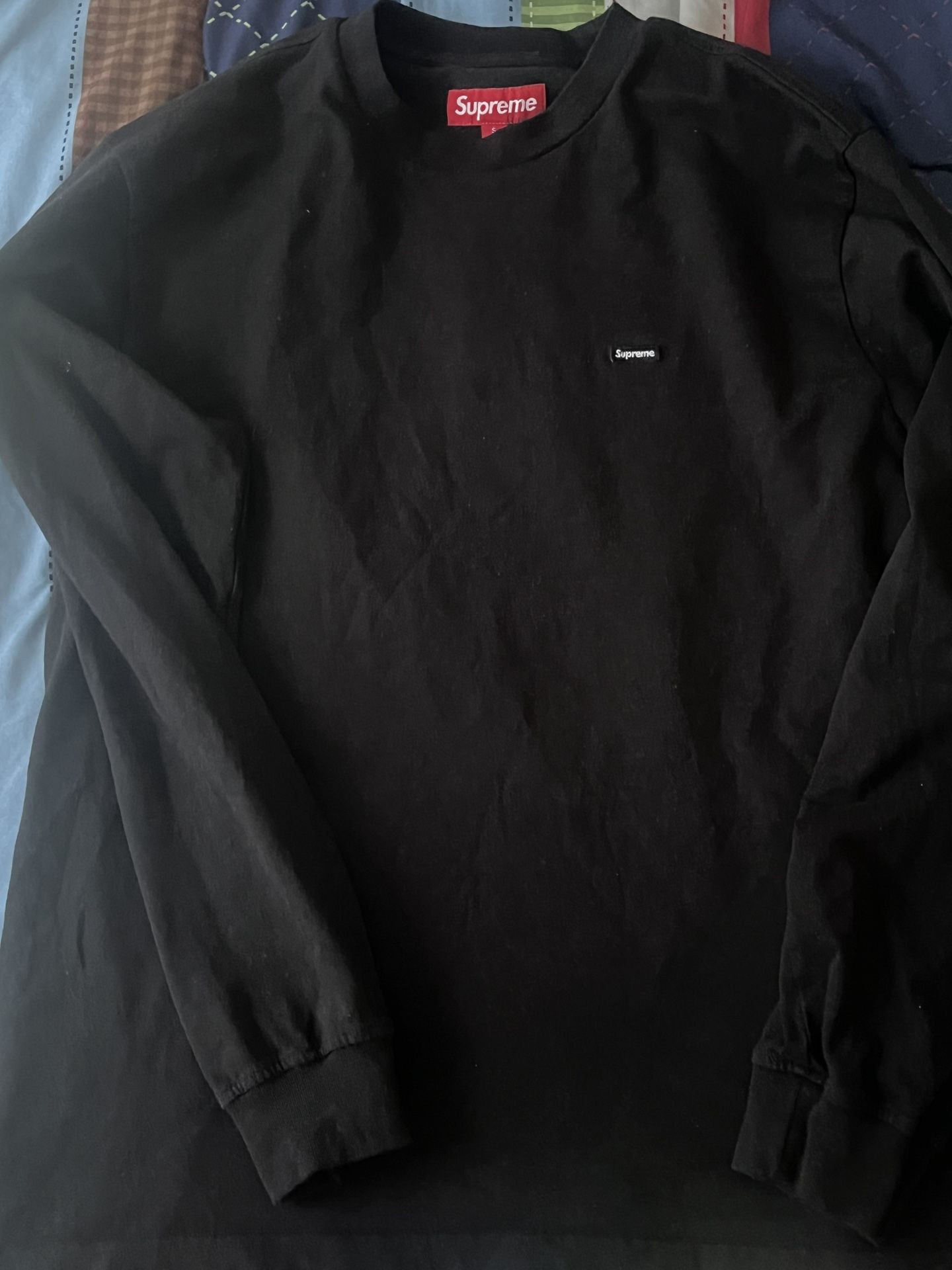 Supreme Small Crew Neck Black Long Sleeve 