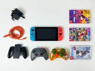 Nintendo Switch Bundle with Games and Controllers