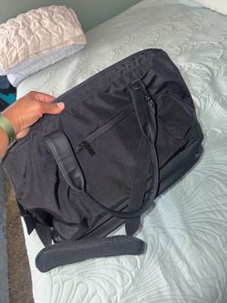 Black weekender bag