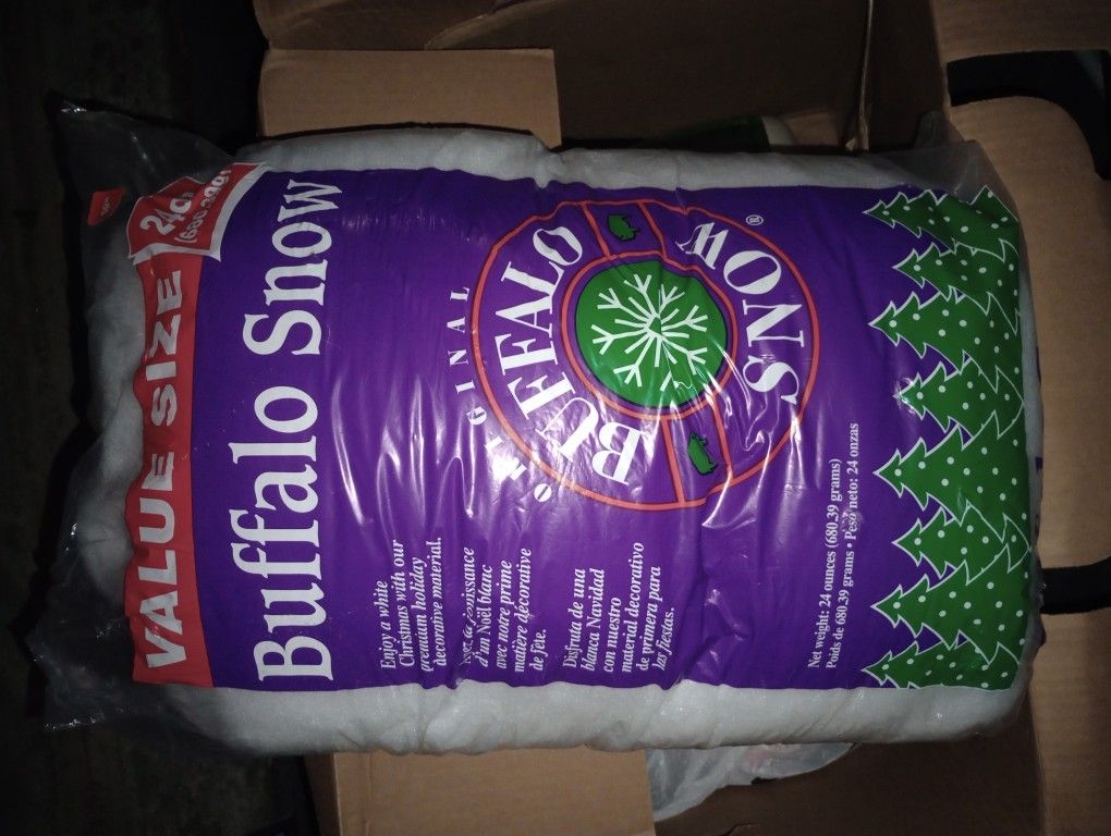 Big Bag unopened Buffalo Snow For Christmas Crafts
