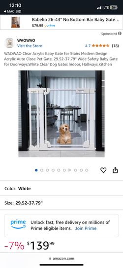 WAOWAO Clear Acrylic Baby Gate