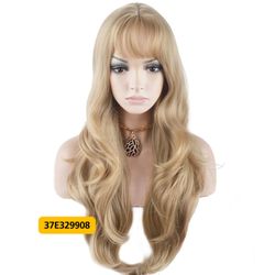 26" Ash Gold Blonde Long Wavy Wig for Women Cosplay Daily Wear #37E329908