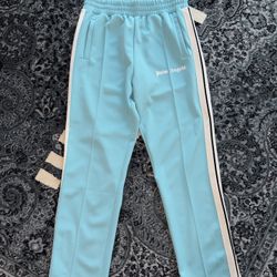 Palm Angels Classic Track Pants ' Light Blue Off White ' Size XL 100% Authentic