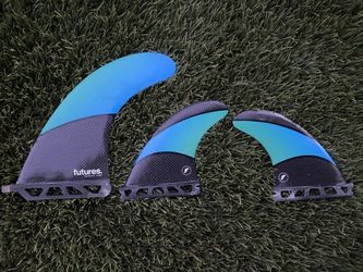 Futures Techflex 6.88” 2+1 Surfboard Fin Set – Carbon – Like New