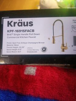 Kraus Britt Single Handle Pull Down Kitchen Faucet