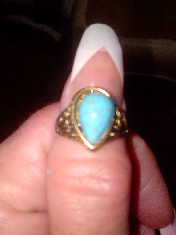 Sleeping Beauty Turquoise Ring  Size 7