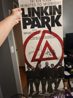LINKINPARK AUTOGRAPHED POSTER