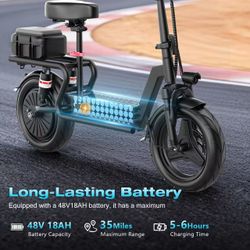749W off-road electric scooter, 48V 18A high-capacity battery, can reach 35 miles, electric scooter