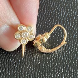 real Diamond Cluster Earring In 14k