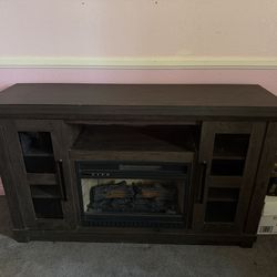 Fireplace tv stand