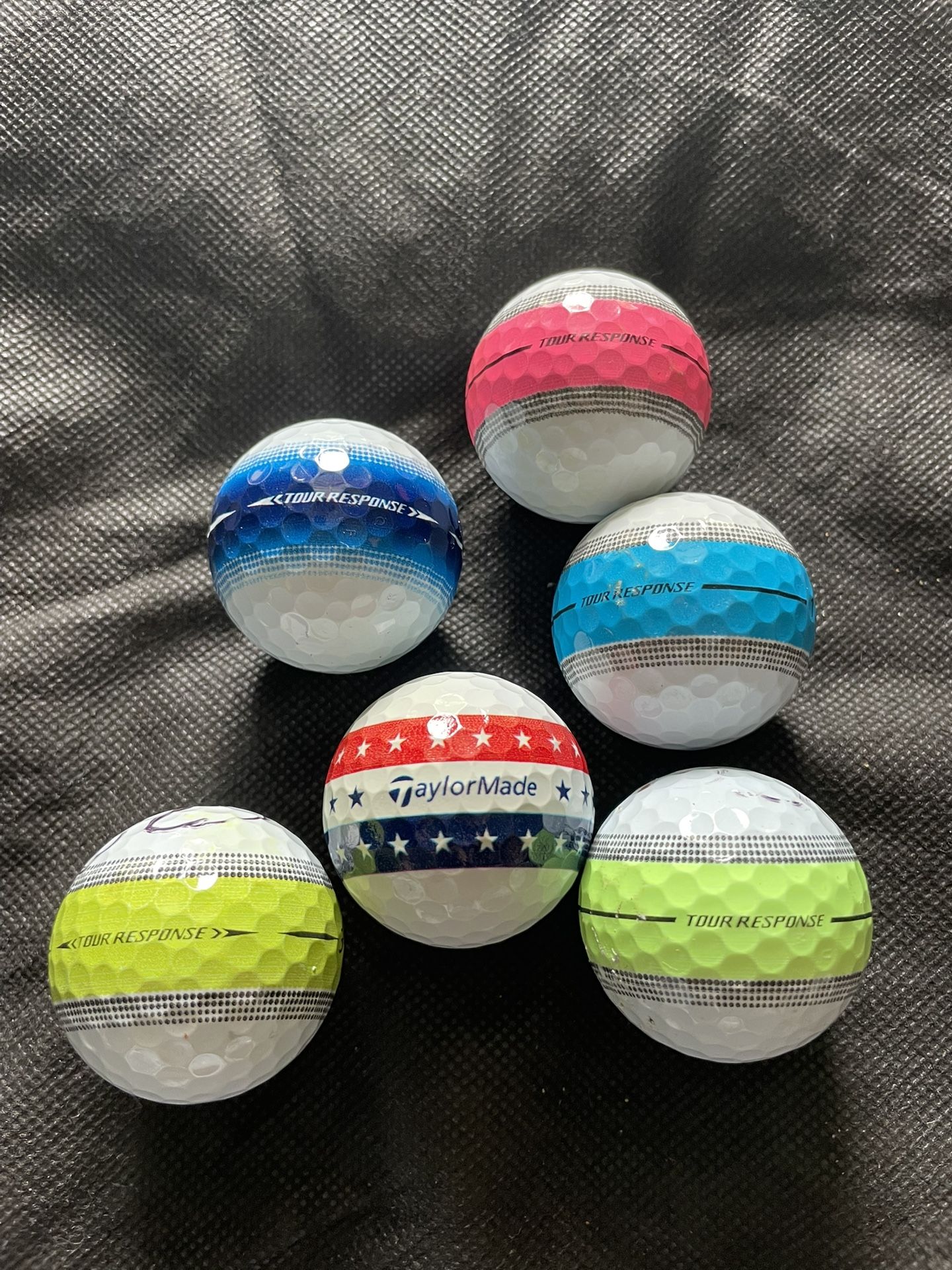 Taylormade Tour Response Color 6 golf balls