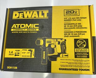 DEWALT ATOMIC 20V MAX Cordless Brushless Ultra-Compact 5/8 in. SDS + Hammer Drill