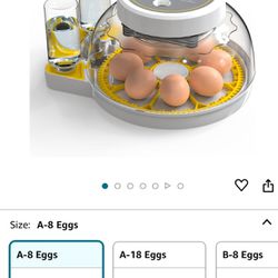 DEZHXHE 8/12Egg Incubator for Hatching Eggs with Humidity Display, Automatic Egg Turner and Egg Candle Tester, for Chickens Ducks Quails Egg
