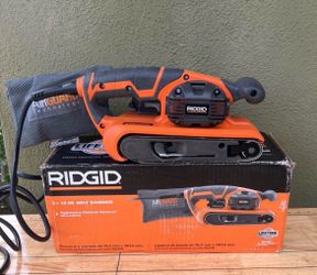 RIDGID 6.5 Amp Corded 3 in.W × 18 in.L Heavy-Duty Variable Speed Belt Sander with AIRGUARD Technology
