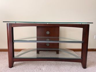 3-Tier Glass and Wood TV Stand