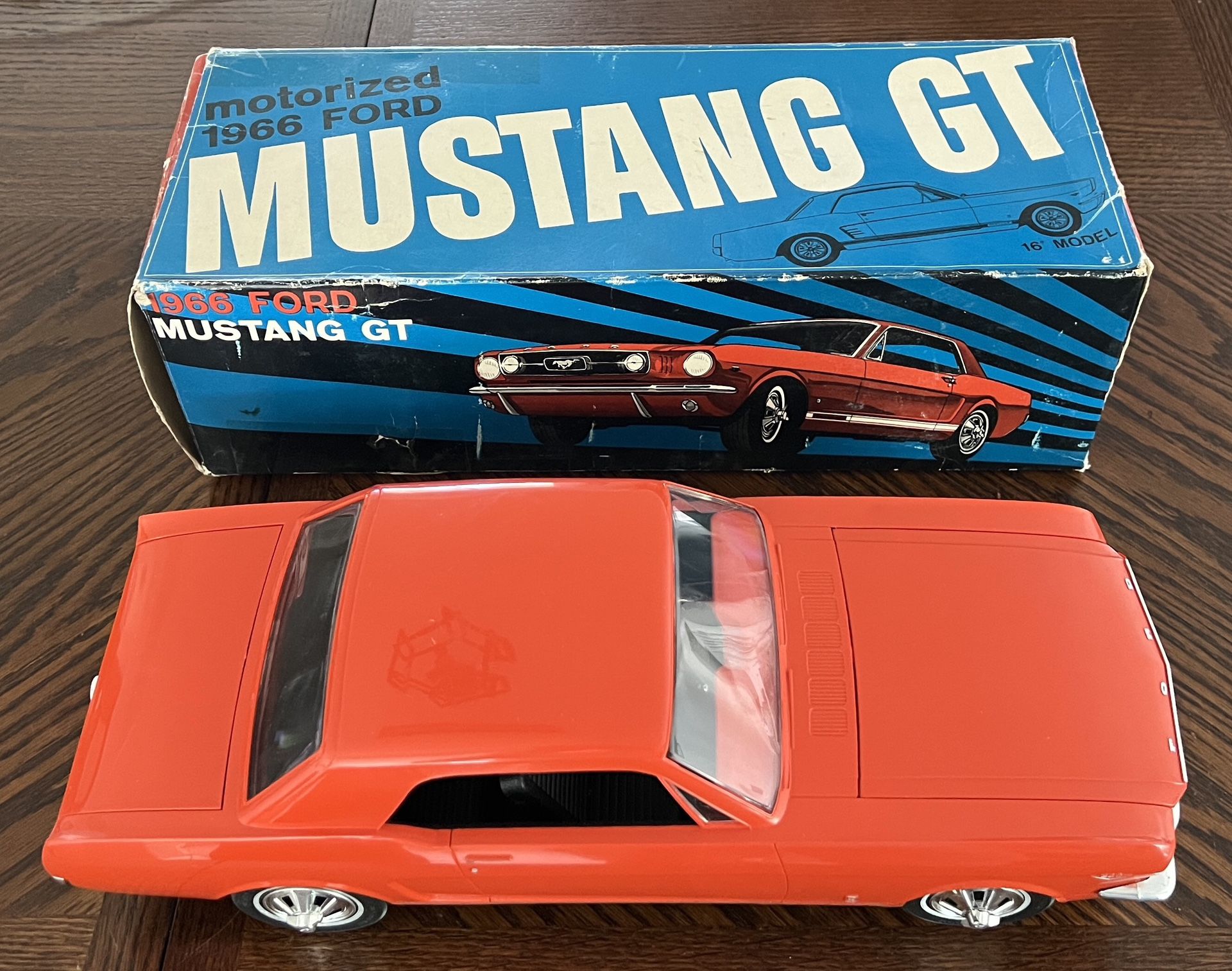 Vintage Toy AMF Wen-Mac 1966 Ford Mustang GT 16" + Original Box