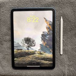 iPad 10th Gen 256 GB Blue + Apple Pencil (USB-C) + ZUGU Case + Paperlike – Like New