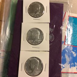 3) Uncirculated 40% Half Dollar Coins For Sale- Trade