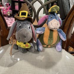 Disney Store Mini Bean Bag Plush Eeyore Harvest Gourd & Thanksgivings 02 Eeyore