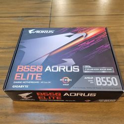 GIGABYTE B550 AORUS ELITE AM4 AMD B550 ATX MOTHERBOARD with Dual M.2, SATA 6Gb/s, USB 3.2 Gen 2, 2.5 GbE LAN, PCIe 4.0 MOBO