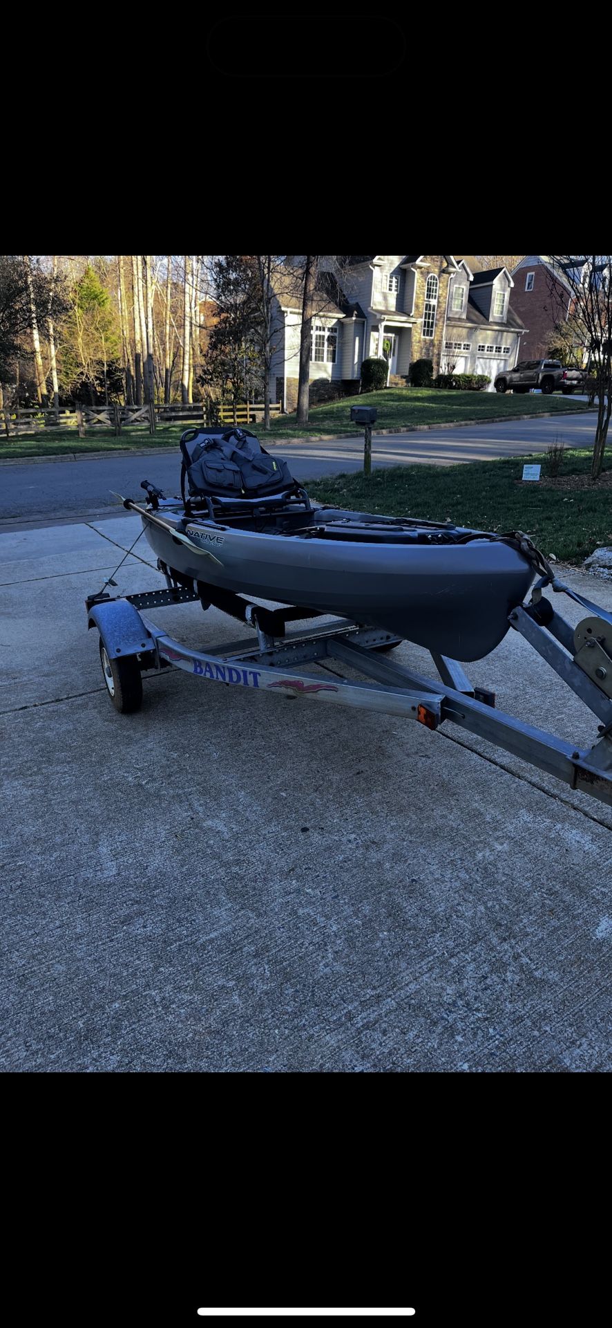 11 Ft Fishing Kayak + Trailer