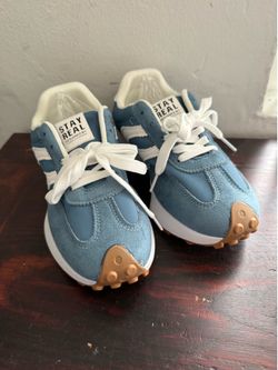 2026 STAY REAL Size 6 Reeve New Retro Suede Sneakers Women, Blue White Casual Lace-Up Trainers, Comfortable