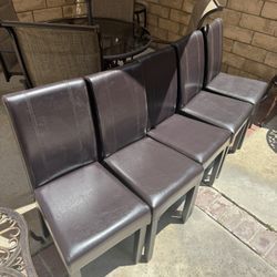 Wood chairs - 6 