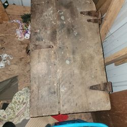 Old Heavy Wooden Chest