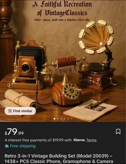 Retro 3 in 1 Vintage Building Set