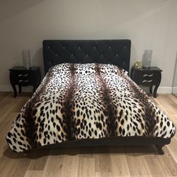 Queen Bedroom Set,  Bed Frame With Mattress , Dresser, Nightstands