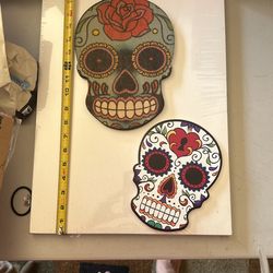 Sugar Sculls Wooden Wall Art