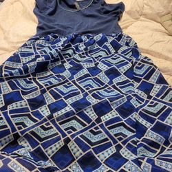 Half Up Half Down Blue Dress