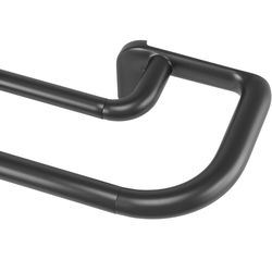 Umbra Twilight Double Curtain Rod Set – Wrap Around Design Ideal for Blackout or Room Darkening Panels, 66 to 144 Inches, Blac