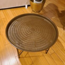 Round Brass Coffee Table 