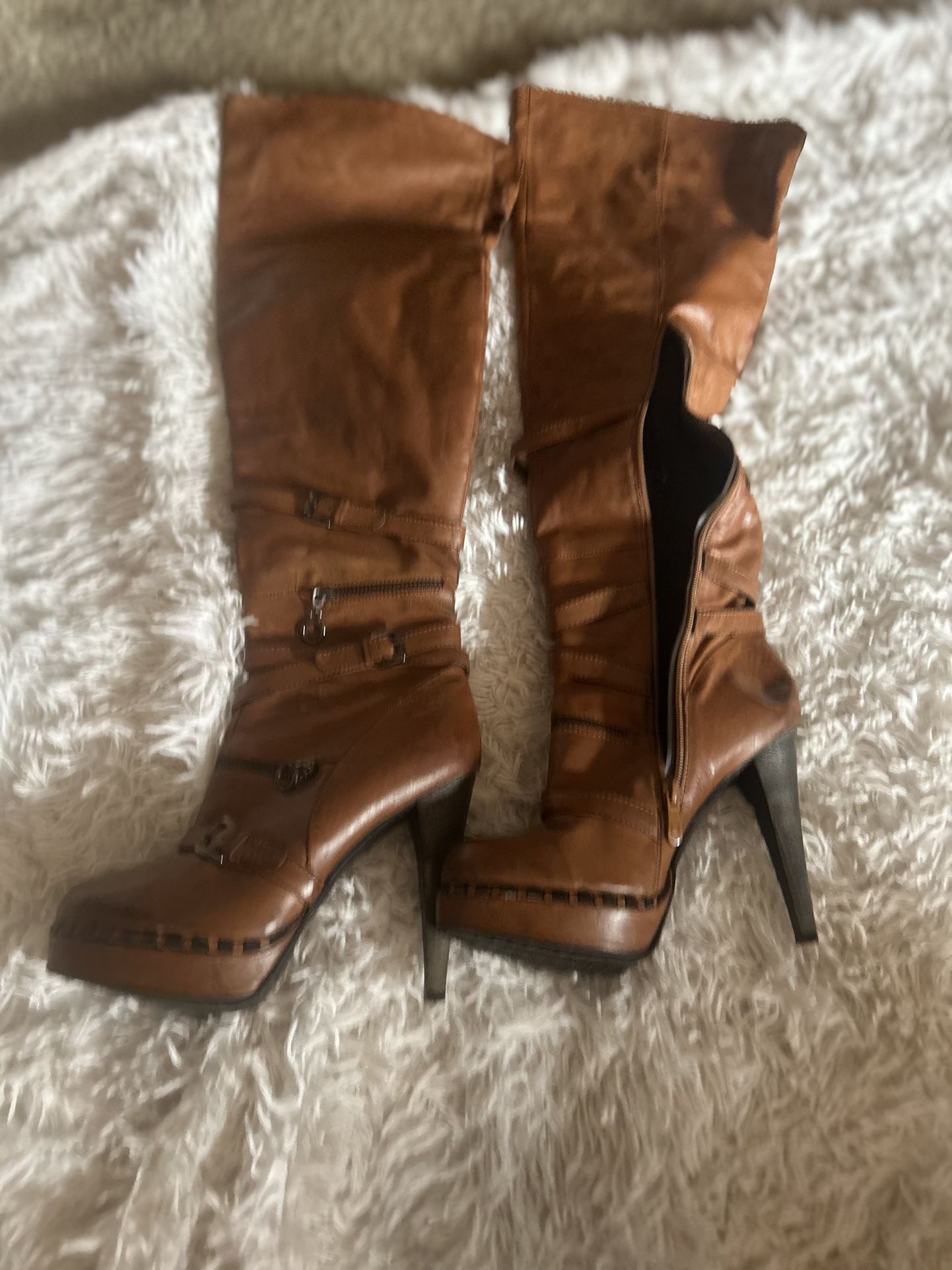 Brown Stiletto Boots