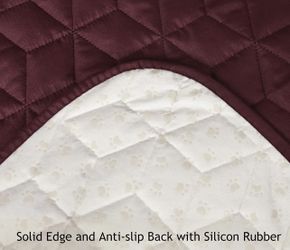 Couch Sofa Slipcover 100% Waterproof Nonslip Quilted Furniture Protector Slipcover for Dogs, Children, Pets Sofa Slipcover Machine Washable (Burgundy, Thumbnail